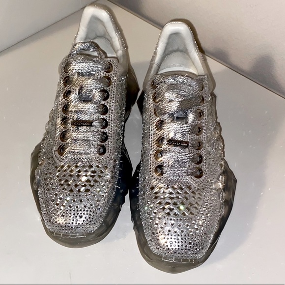 NWOT  Jimmy Choo Swarovski Crystals Tennis Shoe - Picture 6 of 12